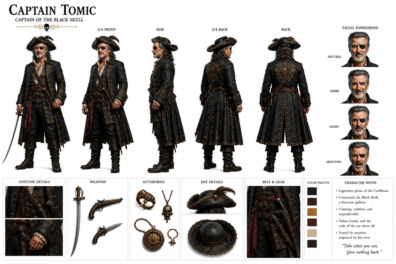 Alexandre Tomic as the Pirate Captain.