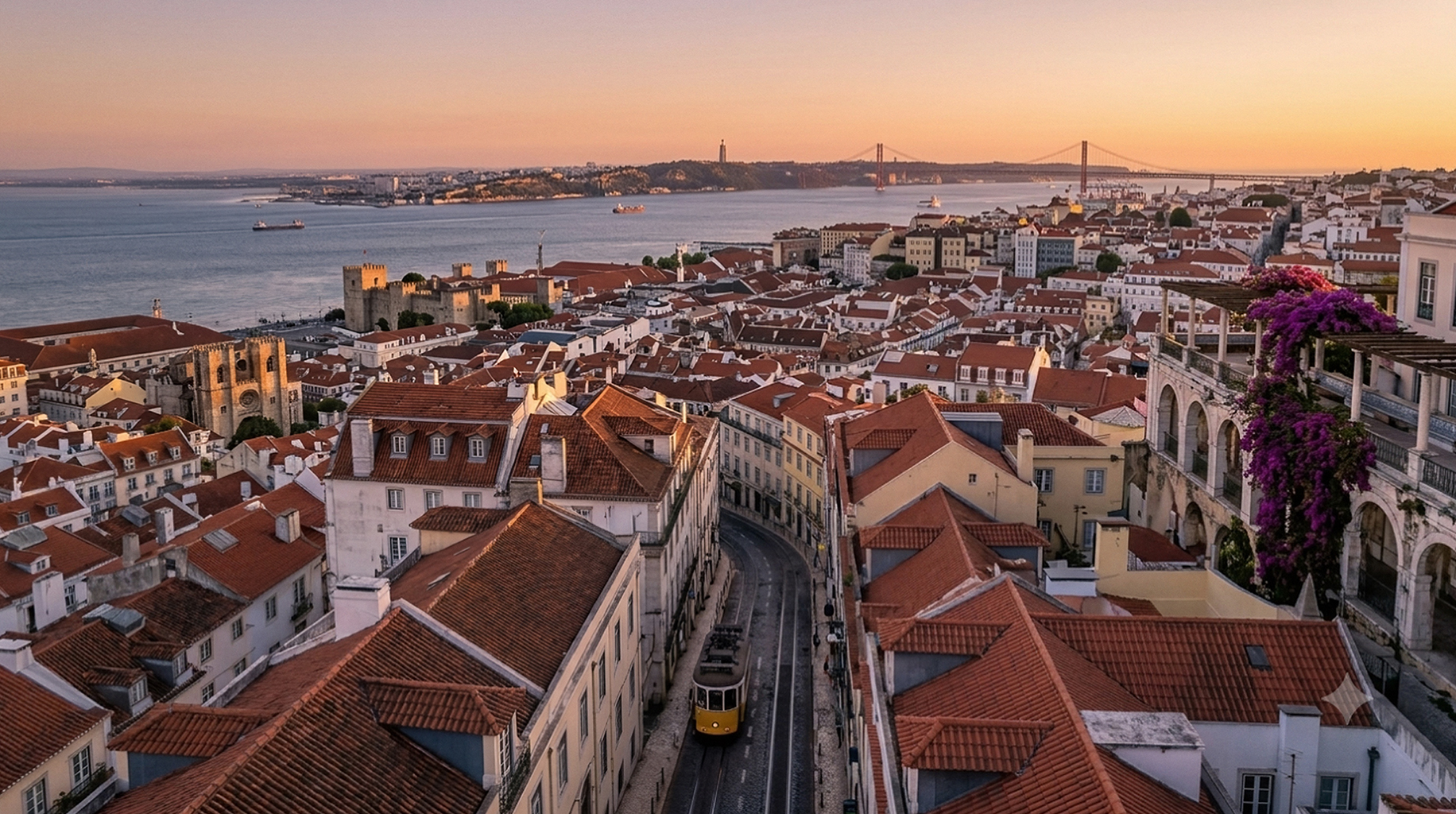 Aerial view of Lisbon for the Alea video